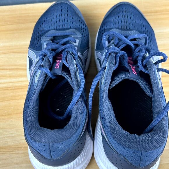 ASICS Gel-Contend 8 1012B320 Shoes Womens 8.5 Navy Blue Running Lace-Up Sneakers - Picture 7 of 10